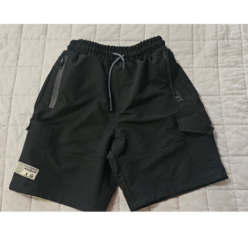 Sovereign Code Boys Black Jogger Pants Size 10/12 Waist Drawstring Pocket
